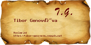 Tibor Genovéva névjegykártya
